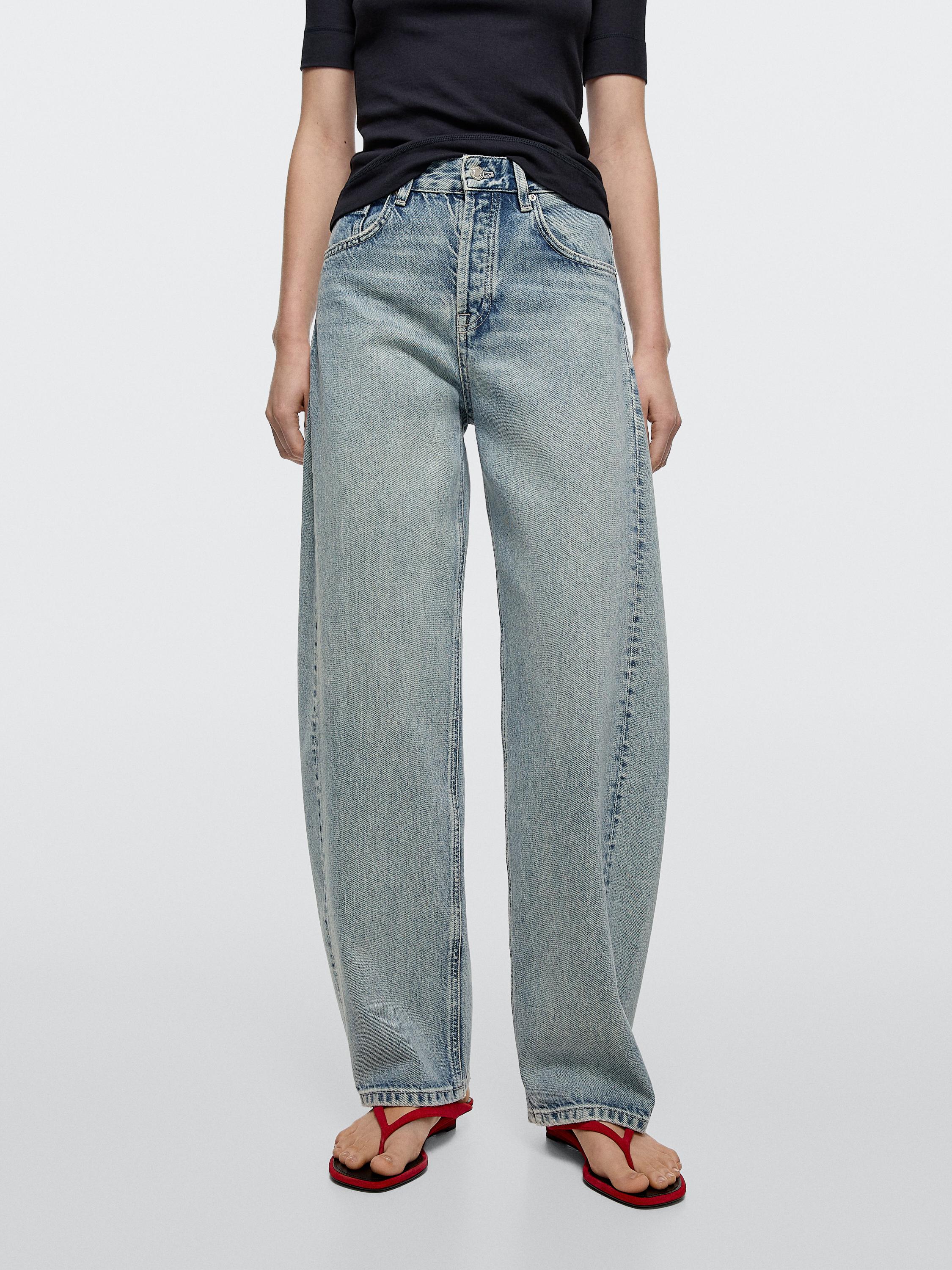 Jean balloon taille moyenne